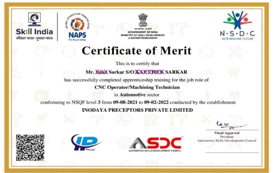 Certificate of Merit